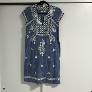 Faith Chambray Blue Cotton Dress